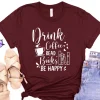 Drink Coffee Read Books Be Happy T-shirt