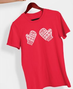 Minimalistic Christmas gloves T-shirt