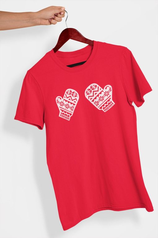 Minimalistic Christmas gloves T-shirt