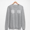 Minimalistic snowflakes sweatshirt