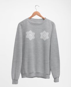 Minimalistic snowflakes sweatshirt