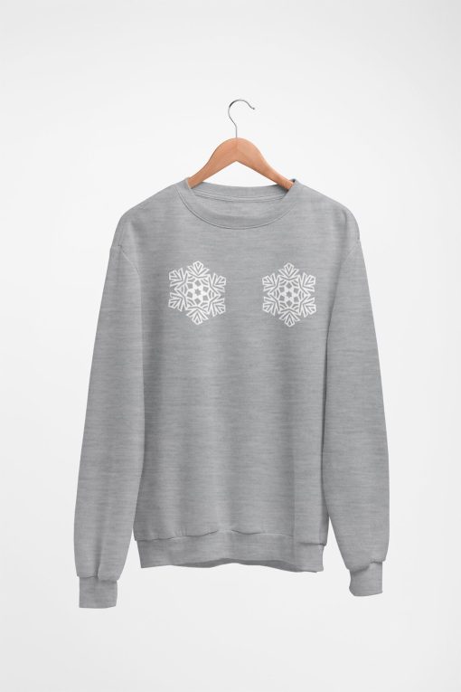 Minimalistic snowflakes sweatshirt