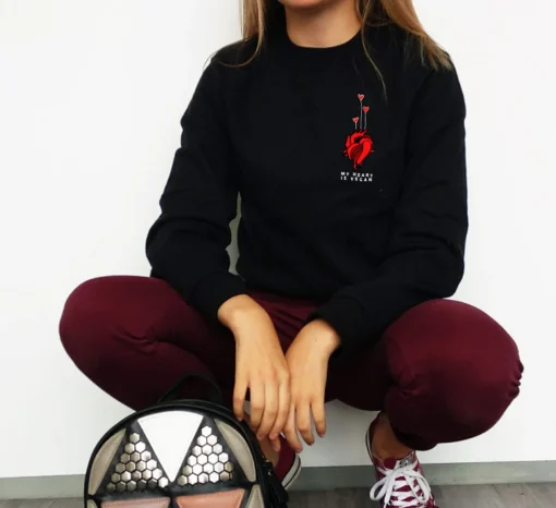 My heart is vegan sweatshirt