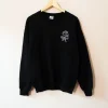 Rose Black Unisex Sweatshirt