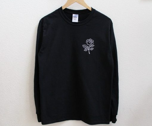 Rose Flower Unisex Long Sleeve Sweatshirt