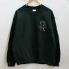 Rose dark green sweatshirt