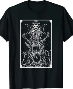 Hecate Triple Moon Goddess Witch Hekate Wheel Tarot Card T-Shirt