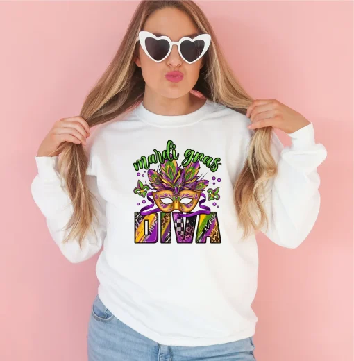 Mardi Gras Diva Sweatshirt