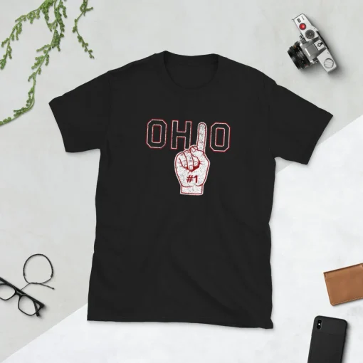 Ohio is Number 1 Foam Finger in Red T Shirt