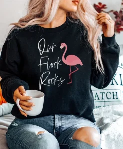 Our Flock Rocks Flamingo Sweatshirt