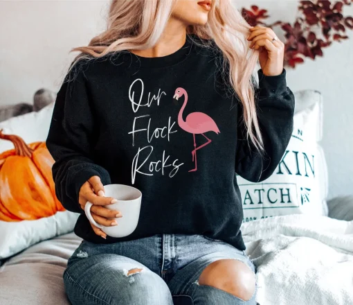 Our Flock Rocks Flamingo Sweatshirt