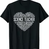 Science Teacher Heart Proud Science Teaching Design T-Shirt