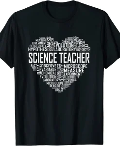 Science Teacher Heart Proud Science Teaching Design T-Shirt