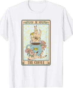 The Coffee Funny Coffee Tarot Card Witchy Caffeine Coffee T-Shirt