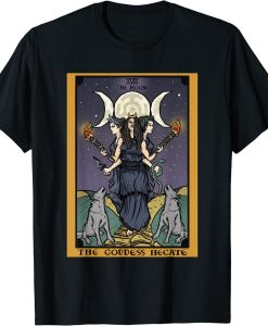 The Goddess Hecate Tarot Card Triple Moon Wiccan Pagan Witch T-Shirt