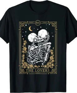 The Lovers Vintage Tarot Card T-Shirt