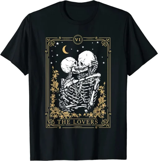 The Lovers Vintage Tarot Card T-Shirt