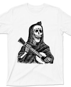 Female Skeleton Playing Guitar T Shirt