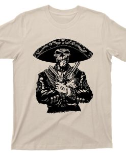 Skeleton Mariachi Gunslinger T Shirt