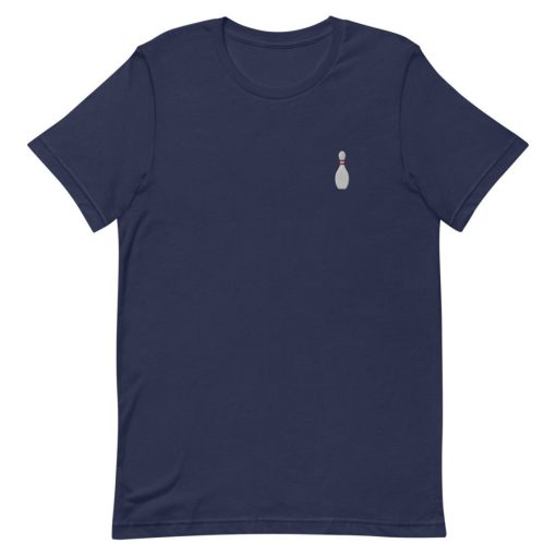 Bowling Pin Embroidered Men's T-Shirt