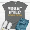 Works Out But Loves Tacos T Shirt