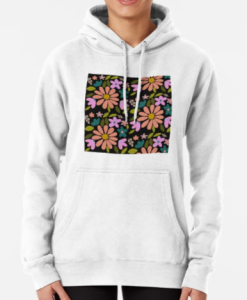 Retro Vintage 70s Flowers Hoodie AL